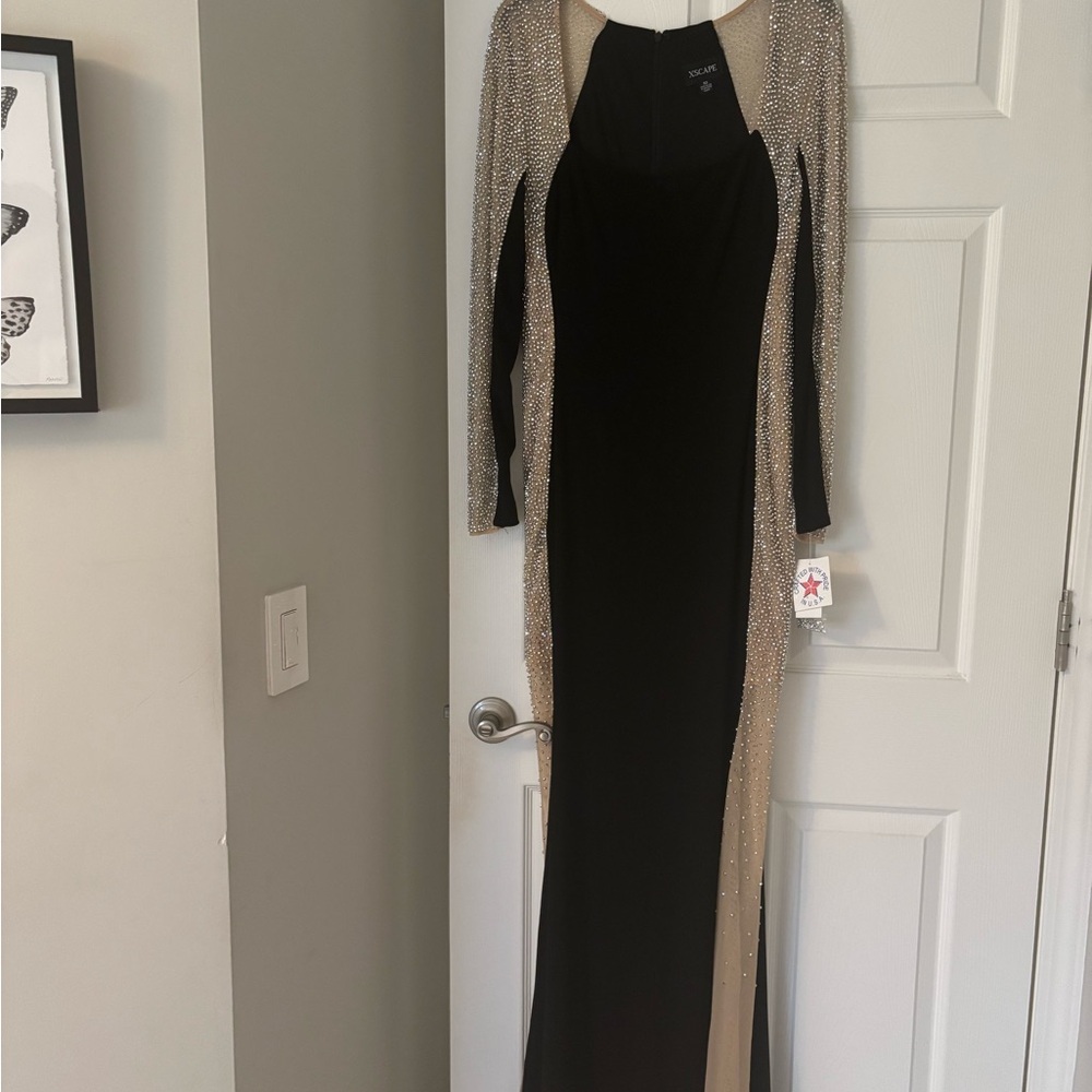 Elegant Black and Gold Women's Dress